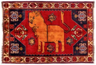 Teppich Ghashghai Löwe Bild | ca. 150 x 215 cm – jetzt kaufen bei Teppich-kaufen-XXL.de