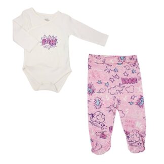 BABY CORNER Baby-Set Wickelbody und Sweatpants Hero in Rosa – jetzt kaufen bei Lifetex-Heimtextilien.de