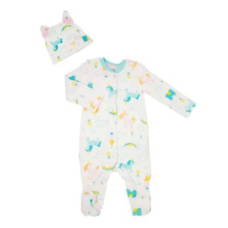 BABY CORNER Baby Schlafstrampler-Set mit Mützchen "Einhorn" mit Kratzschutz – jetzt kaufen bei Lifetex-Heimtextilien.de