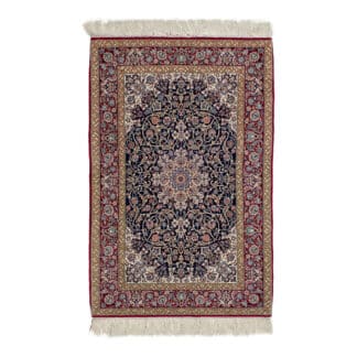 Teppich Isfahan Korkwolle mit Seide auf Seide | ca. 110 x 170 cm – jetzt kaufen bei Teppich-kaufen-XXL.de