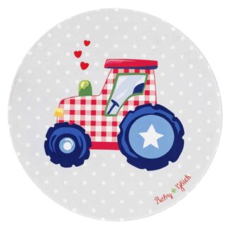 Babyglück Kinderteppich "Traktor" | 100 cm rund – jetzt kaufen bei Teppich-kaufen-XXL.de