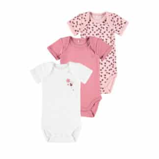 NAME IT 3er Pack Baby-Mädchen Kurzarm Bodies Marienkäfer in Weiß/Altrosa – jetzt kaufen bei Lifetex-Heimtextilien.de