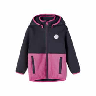 NAME IT Mini Mädchen Softshell Jacke Nmfmada Übergangsjacke Regenjacke in Dunkelblau/Rosa – jetzt kaufen bei Teppich-kaufen-XXL.de