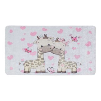 Kinderteppich Brücke Giraffen mit Herzen | ca. 80 x 150 cm – jetzt kaufen bei Teppich-kaufen-XXL.de