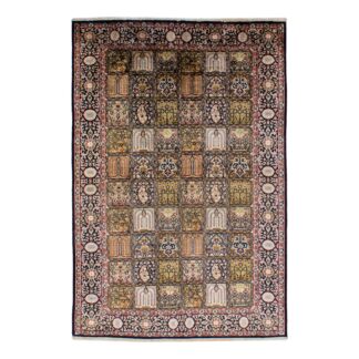 Teppich Kaschmir Felder Seide | ca. 120 x 180 cm – jetzt kaufen bei Teppich-kaufen-XXL.de