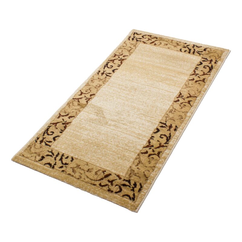 Teppich Brücke Modern mit Bordüre Beige ca. 80 x 160 cm bei Tekal bestellen