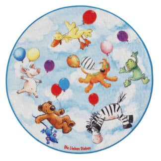 Die Lieben Sieben LS-203/11 Kinderteppich Ballons 100x100 cm – jetzt kaufen bei Tekal - Textile Lebensqualität