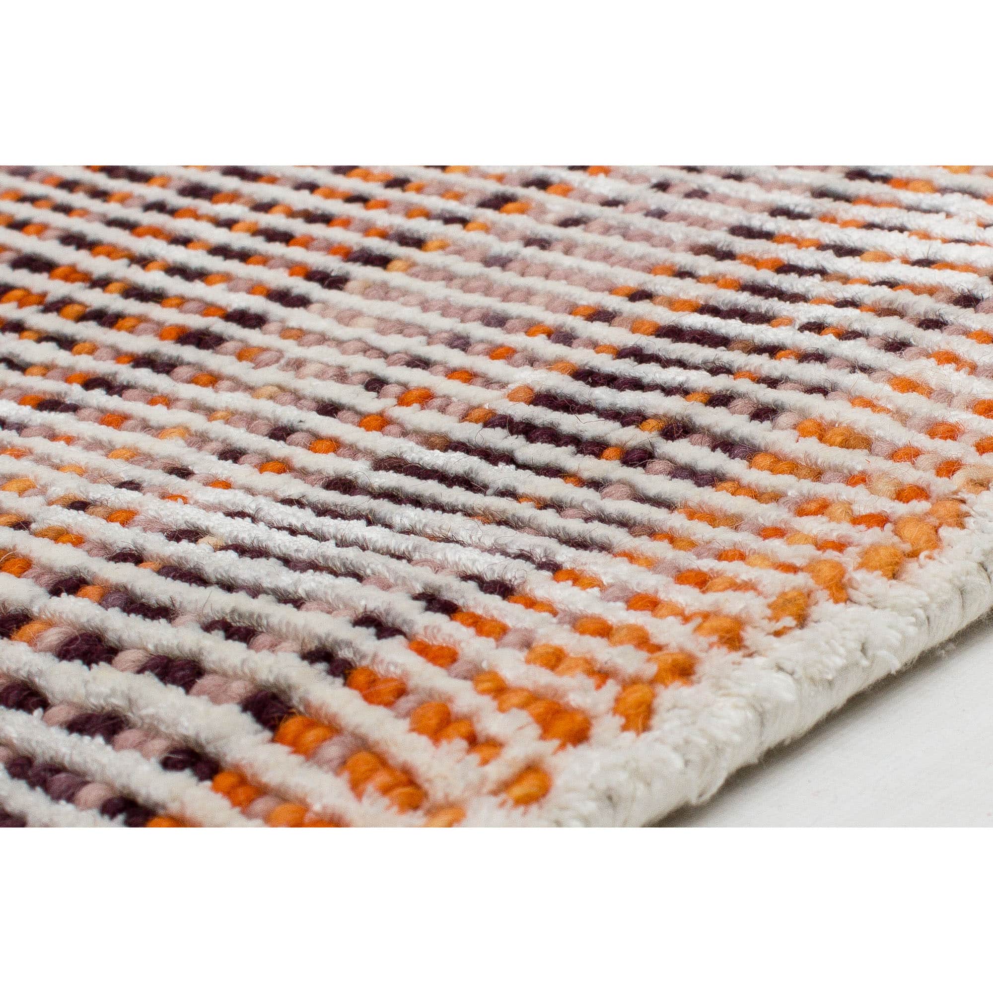 Teppichbrücke Streifen Orange/Weiß/Braun ca. 70 x 140 cm bei Tekal bestellen